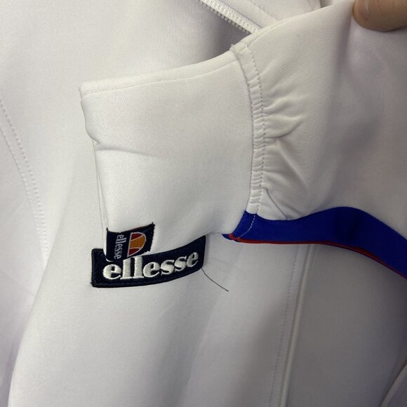 Ellesse Men XS White Blue Track Performance Jacket - Picture 8 of 9